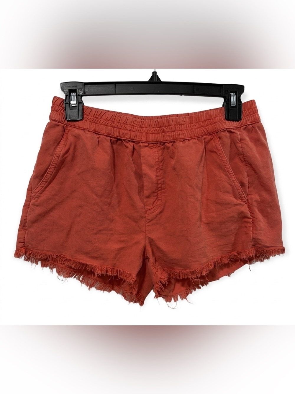 Aerie Women’s Rust Orange Paperbag Waist Shorts with Raw Hem Size Small